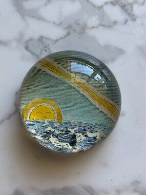 John Derian Sunny Rainbow Dome Paperweight